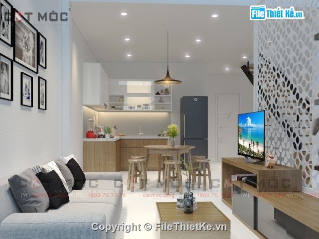 BẢn vẽ nhà 1 tầng có gác lửng KT 5x14m,Bản vẽ nhà 1 tầng KT 5x14m có gác lửng,Bản vẽ nhà 5x14m. 1 tầng + 1 gác lửng,bản vẽ nhà 1 tầng có gác lửng